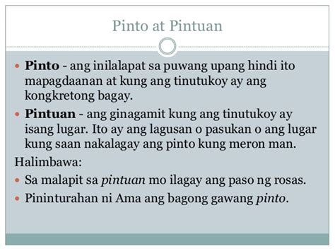 Wastong Gamit ng mga Salita (Pinto at Pintuan) Flashcards.